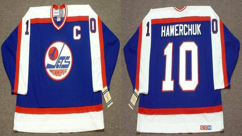 2019 Men Winnipeg Jets #10 Hawerchuk blue CCM NHL jersey